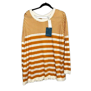 Market & Spruce Liss Mustard Stripe Sweater 3x
